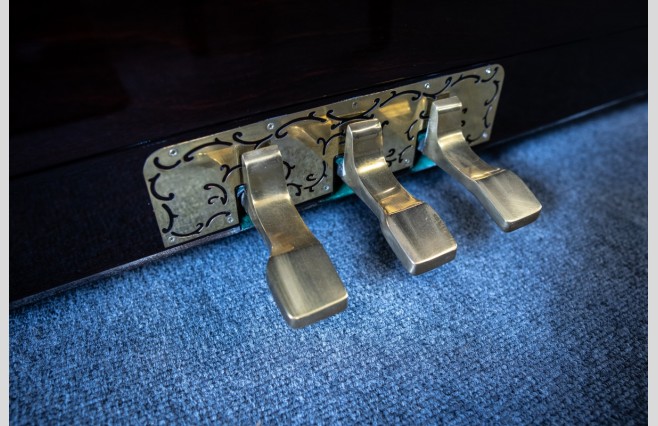 Used Apollo Polished Dark Wine Mahogany SR650 Upright Piano - All Inclusive Premium Package (SN:141448) - Image 10